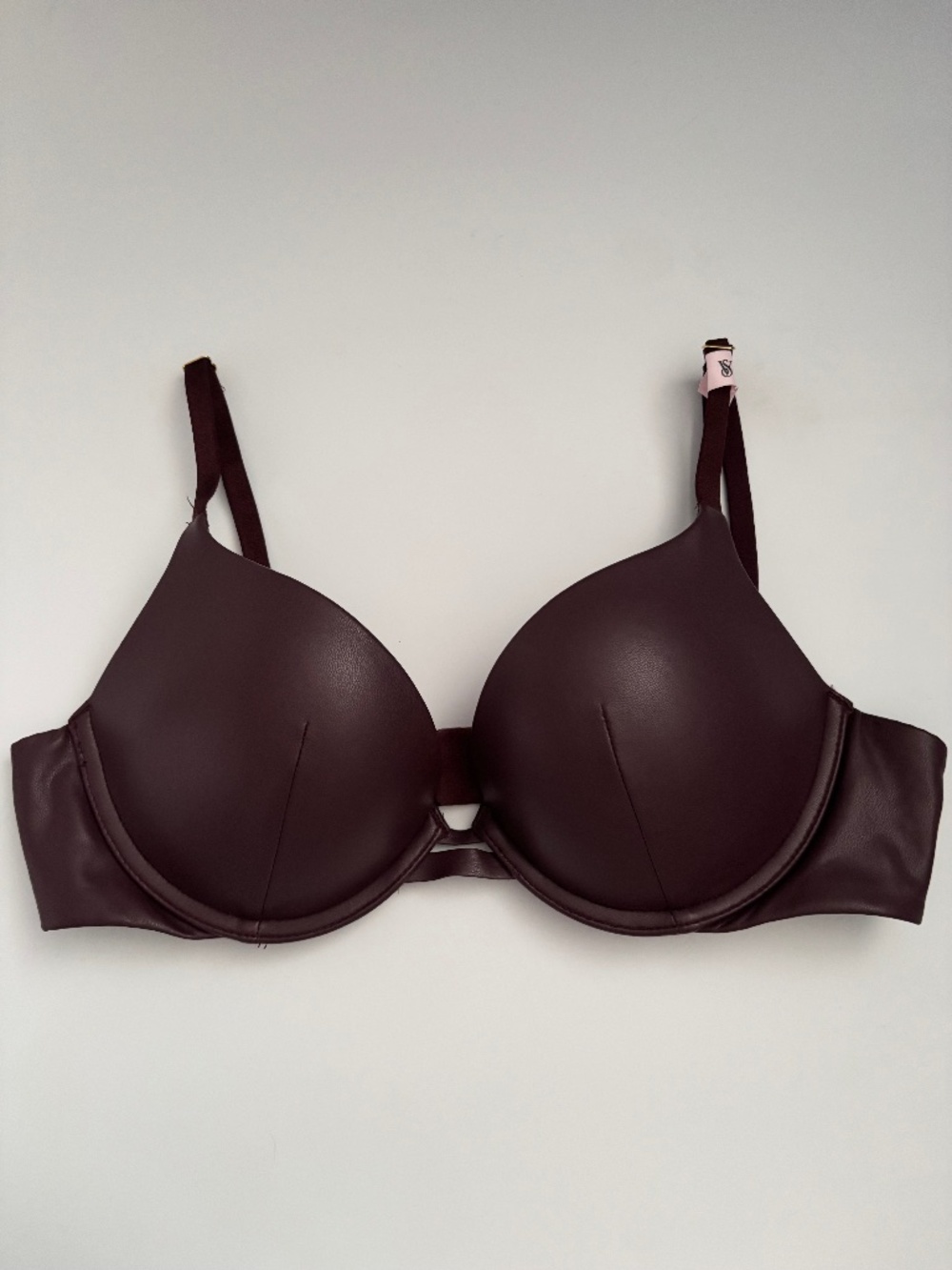 Victoria's Secret Bra Very Sexy Brown Faux Leather Push Up Bra Nwt Underwire